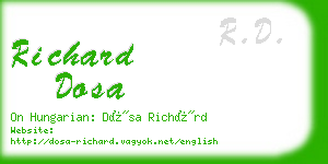 richard dosa business card