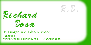 richard dosa business card